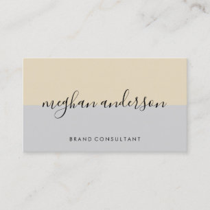 Two Tone Colour Block Signature Business Card
