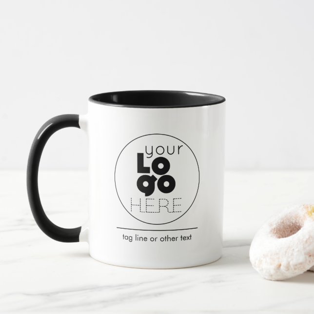 Two-Tone Combo Coffee Mug with Your Logo No MOQ (With Donut)
