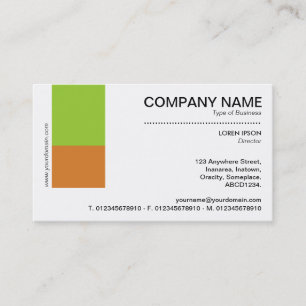 Two Tone Decor - Martian Green and Orange Brown Business Card