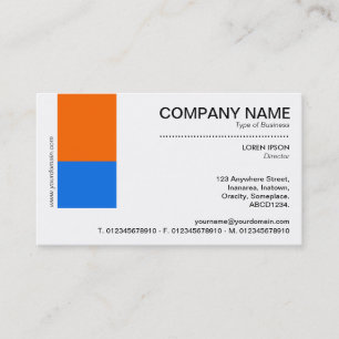 Two Tone Decor - Orange and Blue Business Card