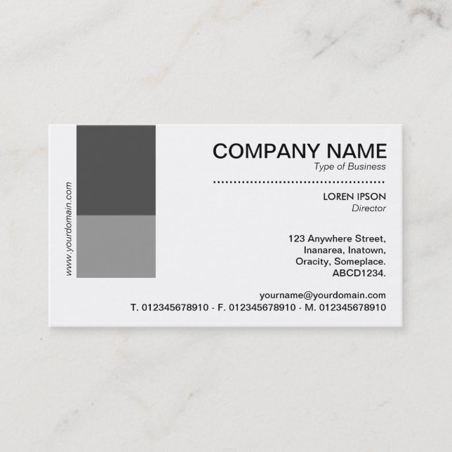 Two Tone Decor - Shades of Grey Business Card (Front)