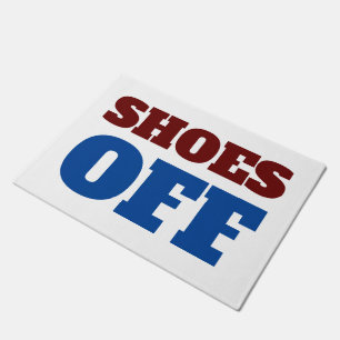 Two Tone Doormat - SHOE'S OFF