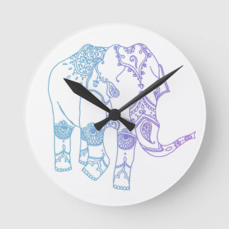 Two-Tone Embellished Elephant Clock