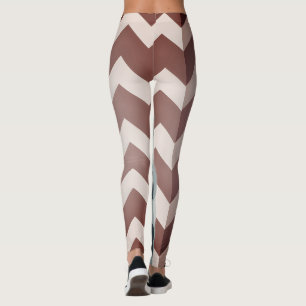 Two tone geometric abstract oversized chevron leggings