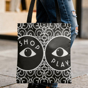 Two Tone Geometric Sunglasses Tote Bag