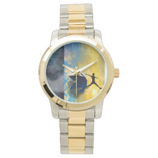 Two-Tone Gold and Silver Quantum Jumps Wristwatch