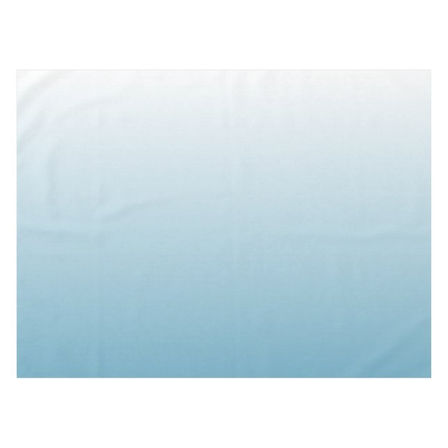Two-tone gradient ombre angel blue tablecloth (Front (Horizontal))