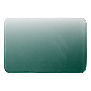 Two-tone gradient ombre green bath mat