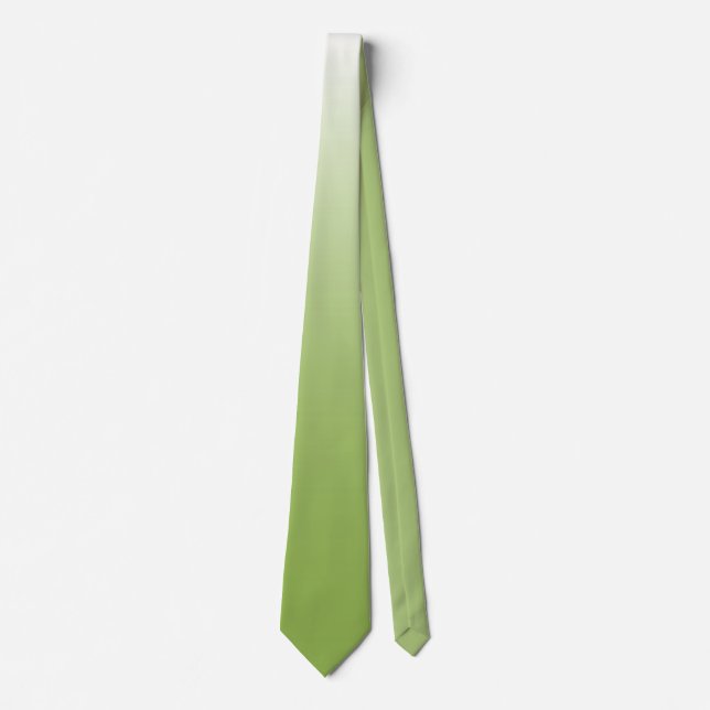 Two-tone gradient ombre greenery green tie (Front)