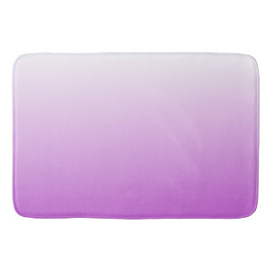 Two-tone gradient ombre lilac purple bath mat