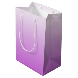 Two-tone gradient ombre lilac purple medium gift bag