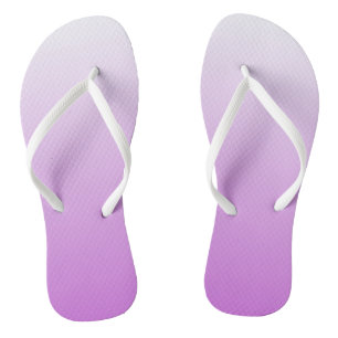 Two-tone gradient ombre lilac purple thongs