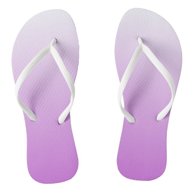 Two-tone gradient ombre lilac purple thongs (Footbed)