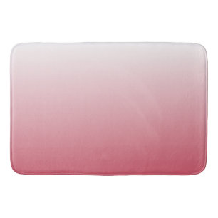 Two-tone gradient ombre salmon pink bath mat