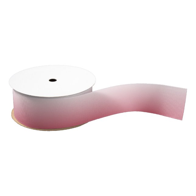 Two-tone gradient ombre salmon pink grosgrain ribbon (Spool)