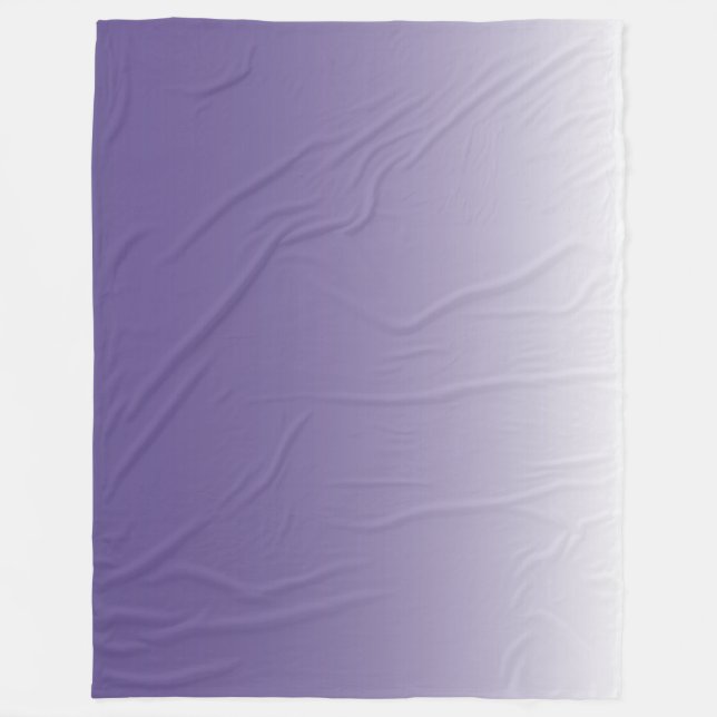 Two-tone gradient ombre Ultra Violet Fleece Blanket (Front)