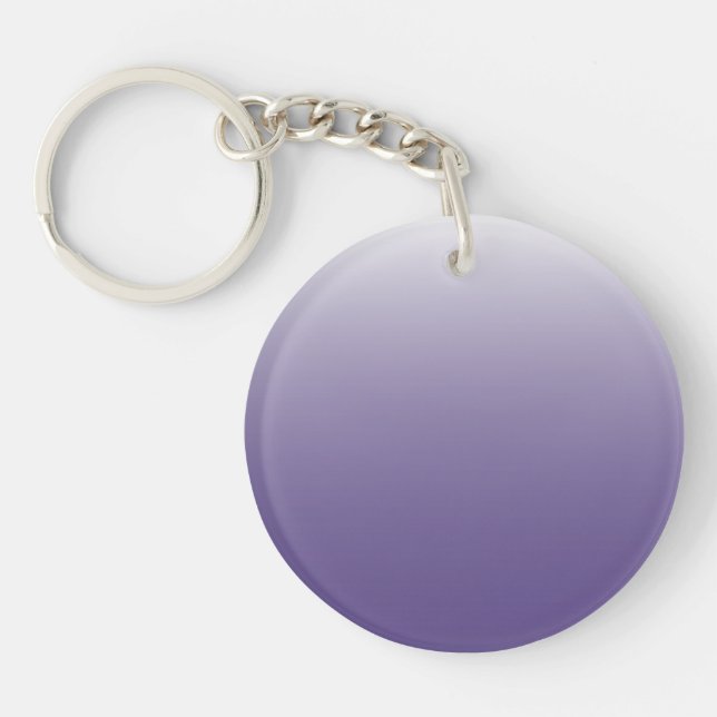 Two-tone gradient ombre Ultra Violet Key Ring (Front)