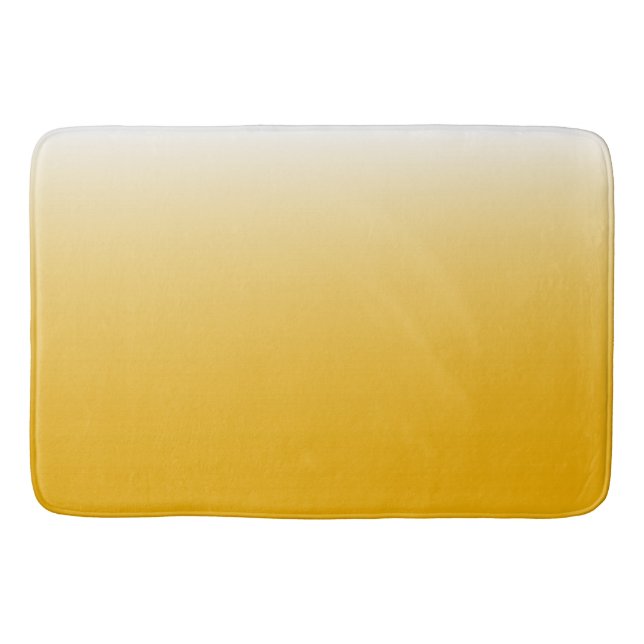 Two-tone gradient ombre yellow bath mat (Front)