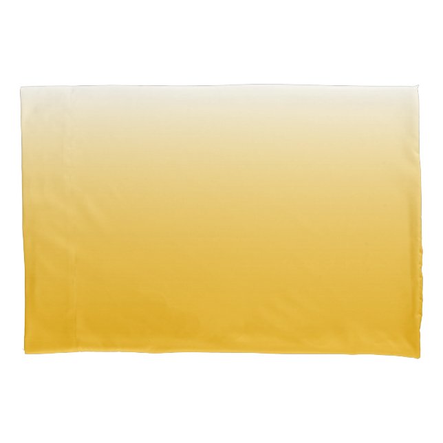 Two-tone gradient ombre yellow pillowcase (Front)