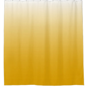 Two-tone gradient ombre yellow shower curtain