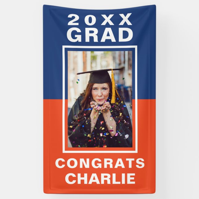Two Tone Graduation Banner (Vertical)