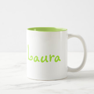 Two Tone Green and White Mug with Personalisation