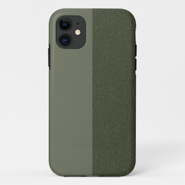 Two-Tone Green Texture iPhone 11 Case – Customise (Back)