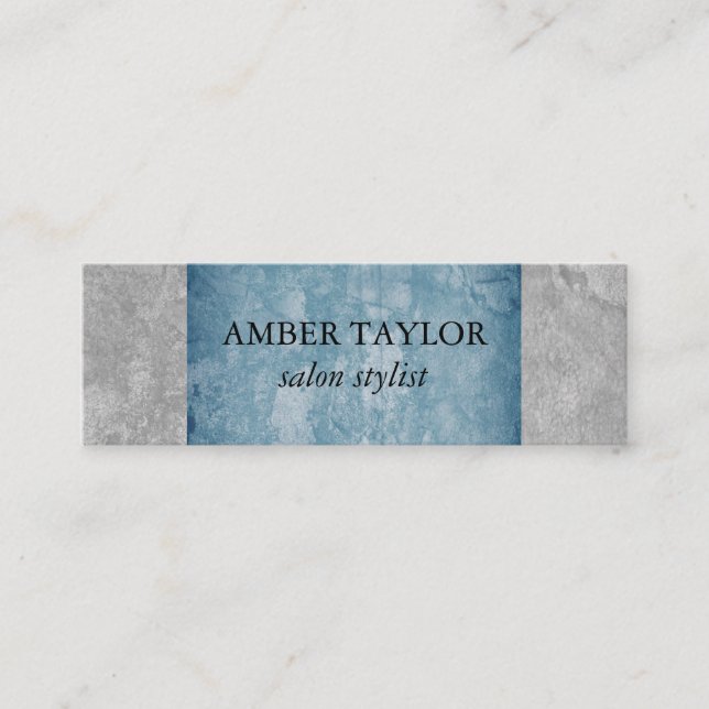 Two Tone Grunge Texture Mini Business Card (Front)