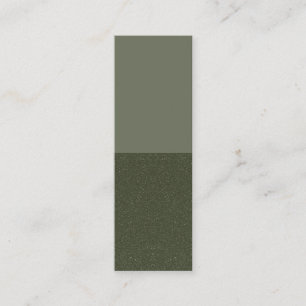 Two‐Tone Horizontal Moss Green Flat Loyalty Card