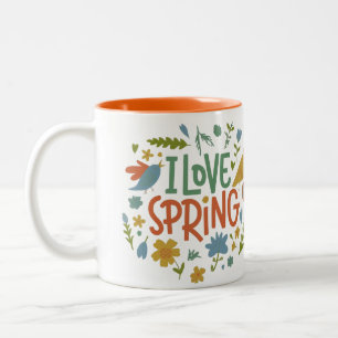 Two-Tone I Love Spring Coffee Mug