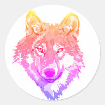 Two tone Lone wolf art