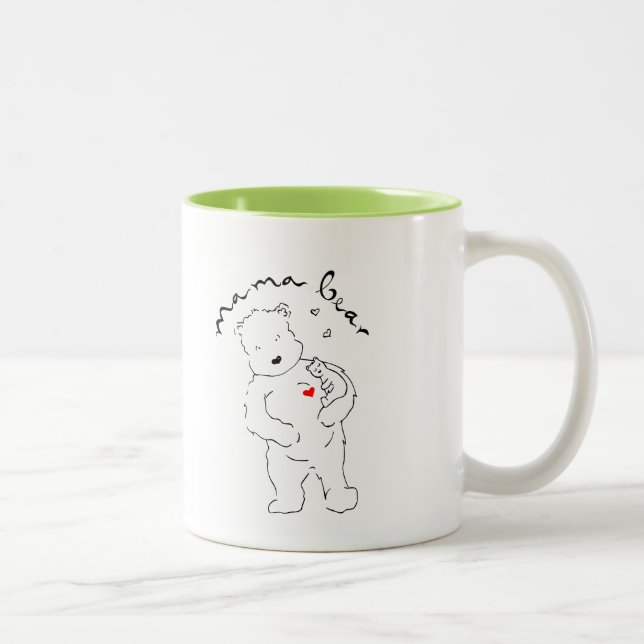Two-tone Mama Bear coffee mug. Mug (Right)