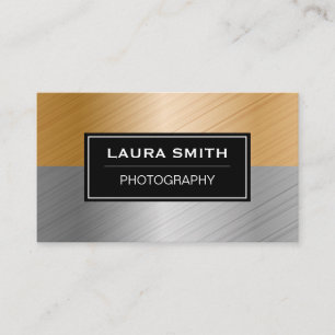 Two Tone Metallic Brushed Business Card