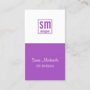 Two Tone Monogram Business Card