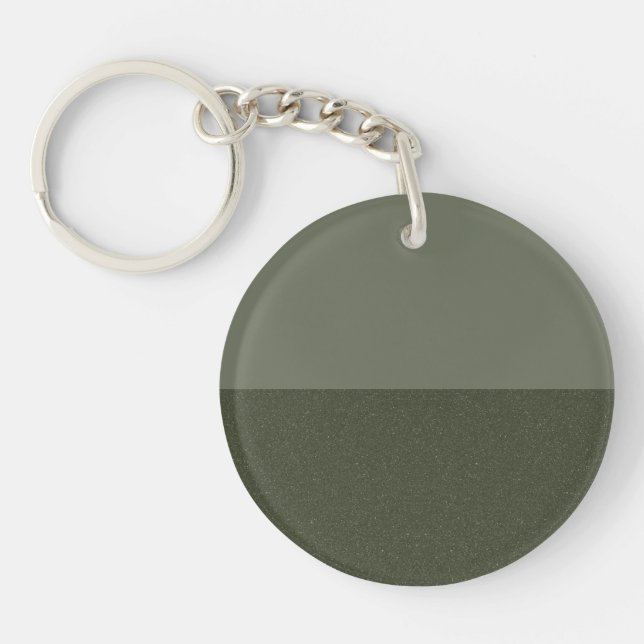 Two-Tone Moss Acrylic Keychain – Customisable (Front)