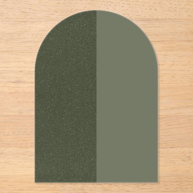 Two-Tone Moss Arch Acrylic Invitation – Customise (Front)
