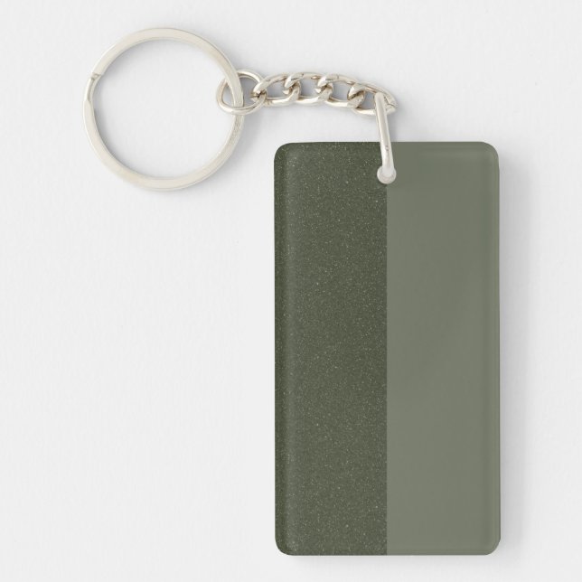 Two-Tone Moss Green Acrylic Keychain – Customise (Front)