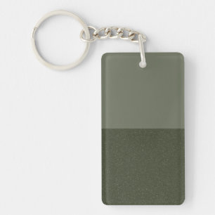 Two-Tone Moss Green Acrylic Keychain – Horizontal