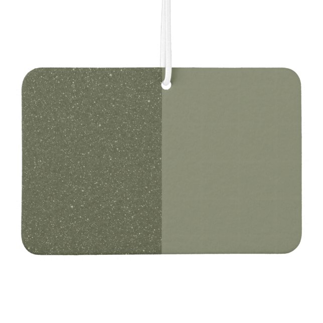 Two-Tone Moss Green Air Freshener – Customisable (Front)