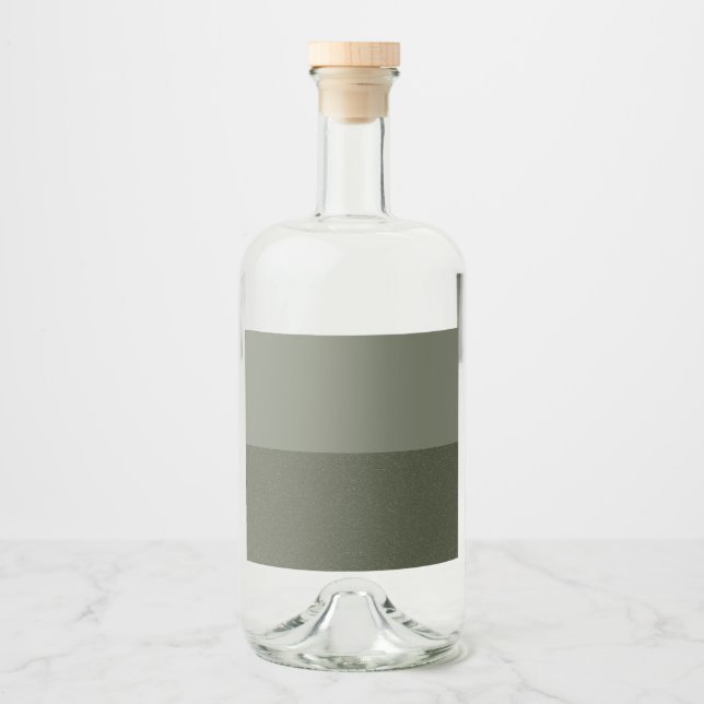 Two-Tone Moss Green Bottle Label – Customisable (Front)