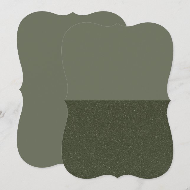 Two-Tone Moss Green Bracket Card – Customisable (Front/Back)