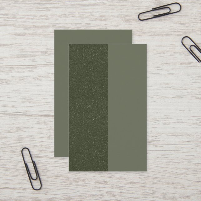 Two-Tone Moss Green Business Card – Customisable (Front/Back In Situ)