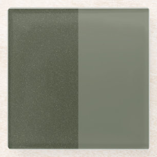 Two-Tone Moss Green Coaster – Customisable