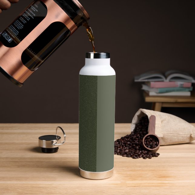 Two-Tone Moss Green Custom Bottle (Coffee)