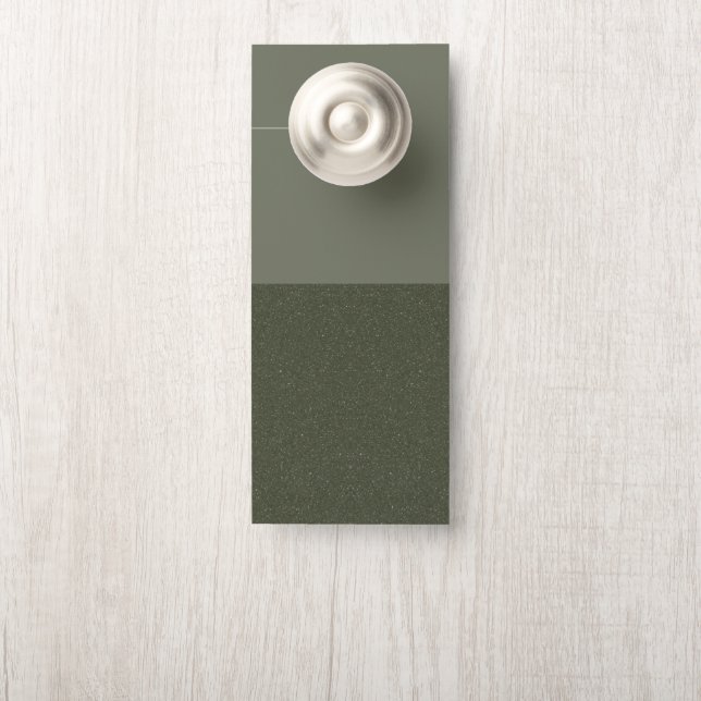 Two-Tone Moss Green Custom Door Hanger – Customise (On Knob)