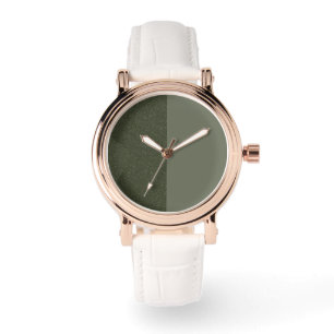 Two-Tone Moss Green Custom eWatch Watch
