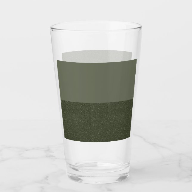 Two-Tone Moss Green Custom Pint Glass (Front)