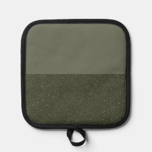 Two-Tone Moss Green Custom Pot Holder