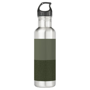 Two-Tone Moss Green Custom Water Bottle