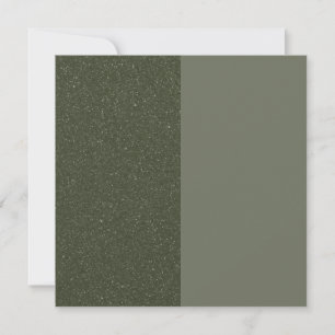 Two-Tone Moss Green Flat Note Card – Customisable